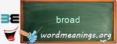 WordMeaning blackboard for broad